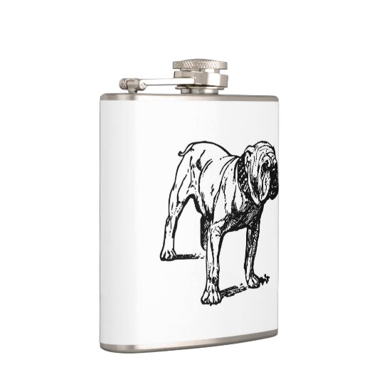 Bulldogge zeichnend flachmann (Rechts)