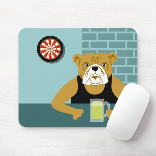 Bulldoggedartboard-Bier-Bar Mousepad (Mit Mouse)