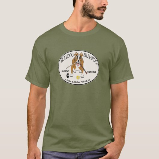 Bulldoggen-Billard T-Shirt (Vorderseite)