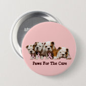 Bulldoggen-Brustkrebs-Knopf Button (Vorne & Hinten)