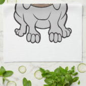 Bulldoggen-Cartoon Küchentuch (Gefaltet)