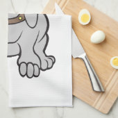 Bulldoggen-Cartoon Küchentuch (Viertel Falte)