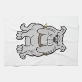 Bulldoggen-Cartoon Küchentuch (Horizontal)
