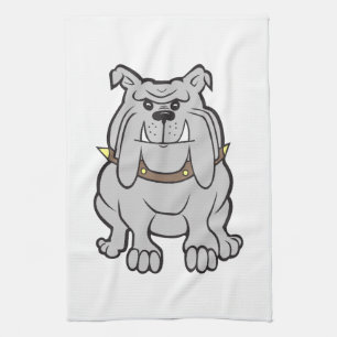 Bulldoggen-Cartoon Küchentuch