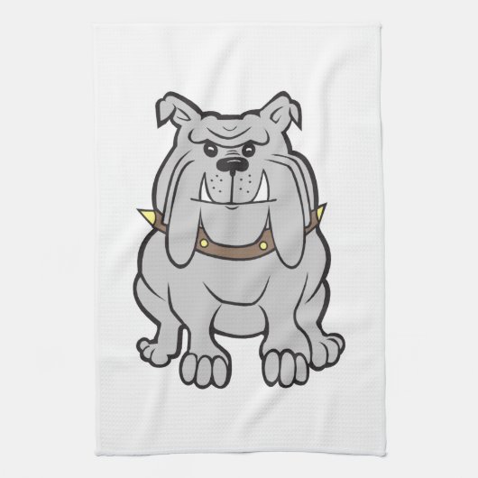 Bulldoggen-Cartoon Küchentuch (Vertikal)