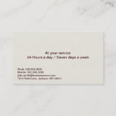 Bulldoggen-Detektivbüro-Visitenkarte Visitenkarte (Rückseite)