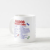 Bulldoggen-Eigentums-Gesetze 2 Kaffeetasse (Vorderseite Links)
