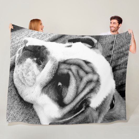 Bulldoggen-Fleece-Decke Fleecedecke (Beispiel)