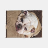 Bulldoggen-Fleece Throw Fleecedecke (Vorderseite (Horizontal))