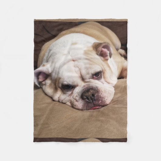 Bulldoggen-Fleece Throw Fleecedecke (Vorderseite)
