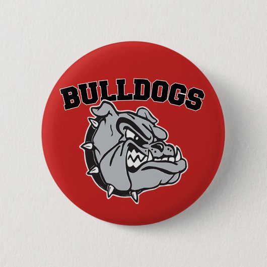 Bulldoggen-Fußball-Team-Abzeichen-Button-Knopf Button (Vorderseite)