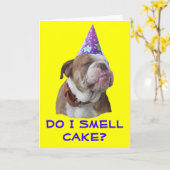 Bulldoggen-Geburtstags-Karte Karte (Gelbe Blume)