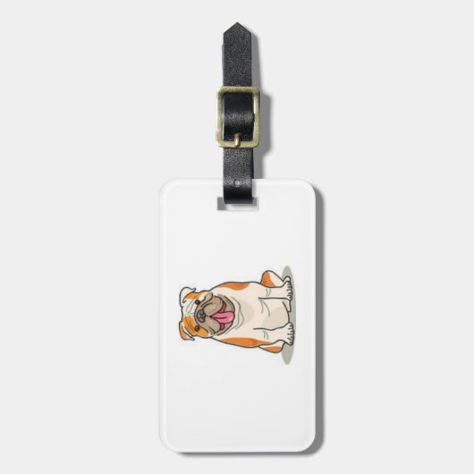 Bulldoggen-Gepäckanhänger Gepäckanhänger (Vorderseite vertikal)