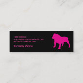 Bulldoggen-Haustierpflege-Rosa Mini Visitenkarte (Rückseite)