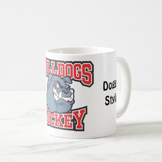 Bulldoggen-Hockey-Kaffee-Tasse Kaffeetasse (VorderseiteRechts)