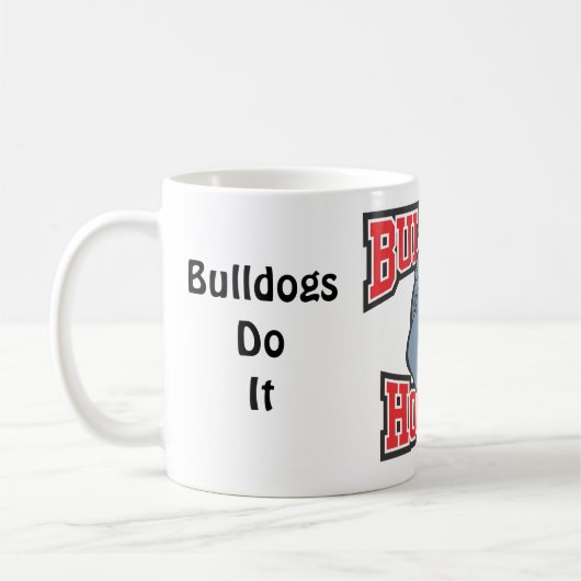 Bulldoggen-Hockey-Kaffee-Tasse Kaffeetasse (Links)