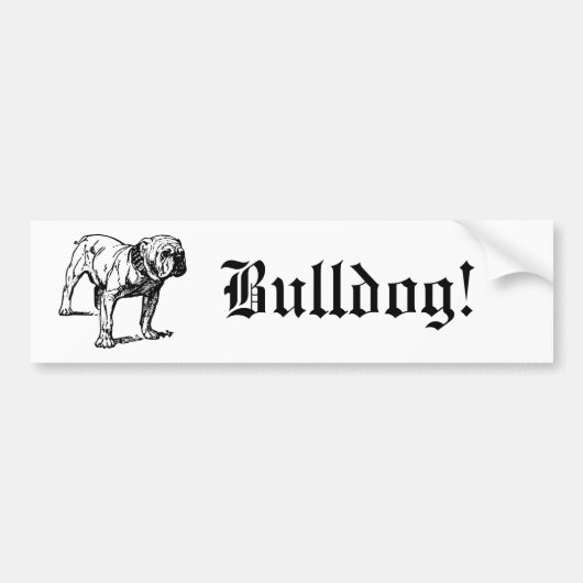 Bulldoggen-Hundegeschäft Autoaufkleber (Vorne)
