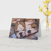 Bulldoggen-Karte Karte (Gelbe Blume)