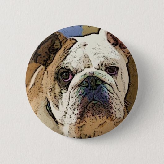 Bulldoggen-Knopf Button (Vorderseite)