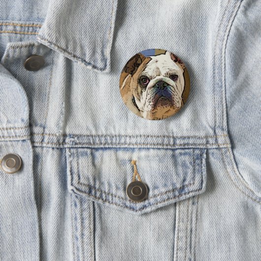 Bulldoggen-Knopf Button (Beispiel)