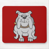 Bulldoggen-Maskottchen auf roten Mousepad (Vorne)