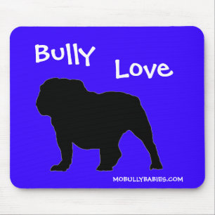 Bulldoggen-Mausunterlage-Blau Mousepad