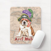 Bulldoggen-Pirat Mousepad (Mit Mouse)