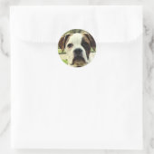 Bulldoggen Runder Aufkleber (Tasche)