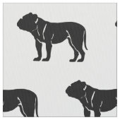 Bulldoggen-Silhouette-Muster-Haustiere Stoff (Nahaufnahme)