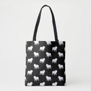 Bulldoggen-Silhouette-Muster Tasche