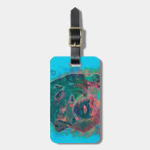 Bulldoggen-Spritzen-Aquarell-Malerei Gepäckanhänger (Vorderseite vertikal)