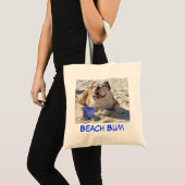 Bulldoggen-Strand-Tasche Tragetasche (Vorderseite (Produkt))