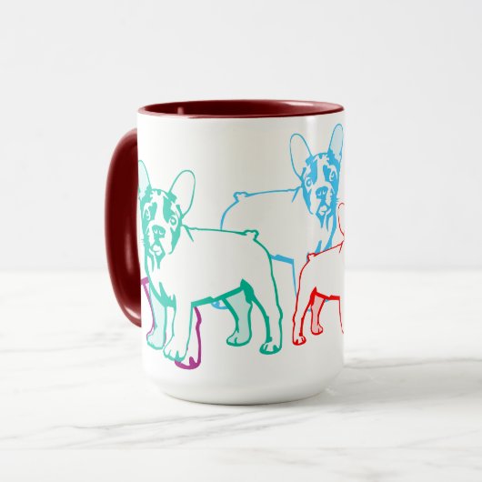 Bulldoggen Tasse (Vorderseite Links)