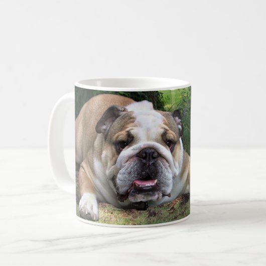 Bulldoggen-Tasse Kaffeetasse (Vorderseite Links)
