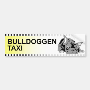 Bulldoggen Taxi Autoaufkleber