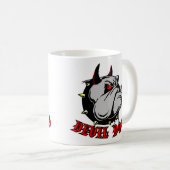Bulldoggen-Teufel-Hunde Kaffeetasse (VorderseiteRechts)