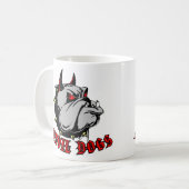 Bulldoggen-Teufel-Hunde Kaffeetasse (Vorderseite Links)