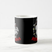Bulldoggen-Teufel-Hundeschwarzes Kaffeetasse (Mittel)