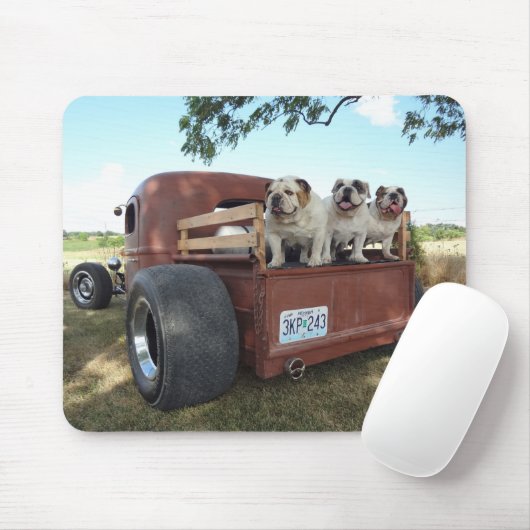 Bulldoggen und Ratte Rod Mousepad (Mit Mouse)