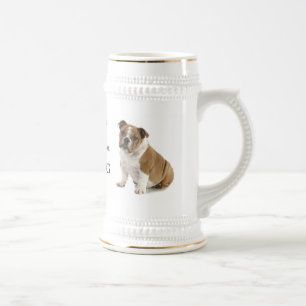 Bulldoggen-Vater Stein Bierglas