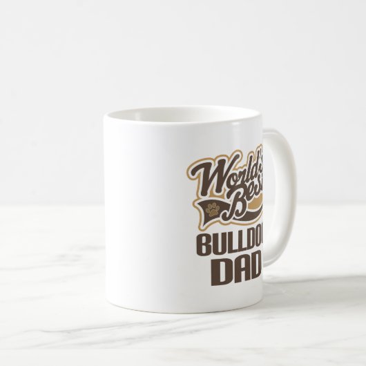 Bulldoggen-Vater (Welten am besten) Kaffeetasse (VorderseiteRechts)