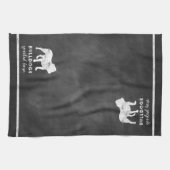 Bulldoggen verdarben hier Vintage Tafel Geschirrtuch (Horizontal)