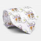 Bulldoggen-Verein von Louisiana-Krawatte Krawatte (Gerollt)