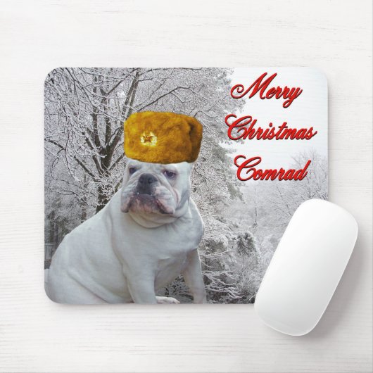 Bulldoggen-Weihnachtenmousepad Mousepad (Mit Mouse)