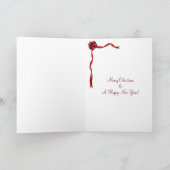 Bulldoggen-Weihnachtskarte Feiertagskarte (Innenseite)