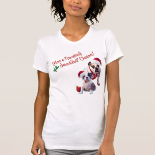 Bulldoggen-Weihnachtsnachthemd T-Shirt