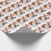Bulldoggen-WeihnachtsPackpapier Geschenkpapier (Ecke)