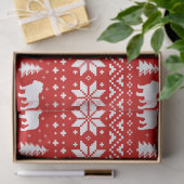 Bulldoggen-Weihnachtsstrickjacke-Art-Muster Seidenpapier (Geschenk)