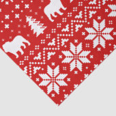 Bulldoggen-Weihnachtsstrickjacke-Art-Muster Seidenpapier (Detail)