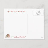 Bulldoggen-Welpe ist meine Feiertagspostkarte (Rückseite)